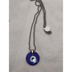 Hand Crafted Evil eye Pendant 20"